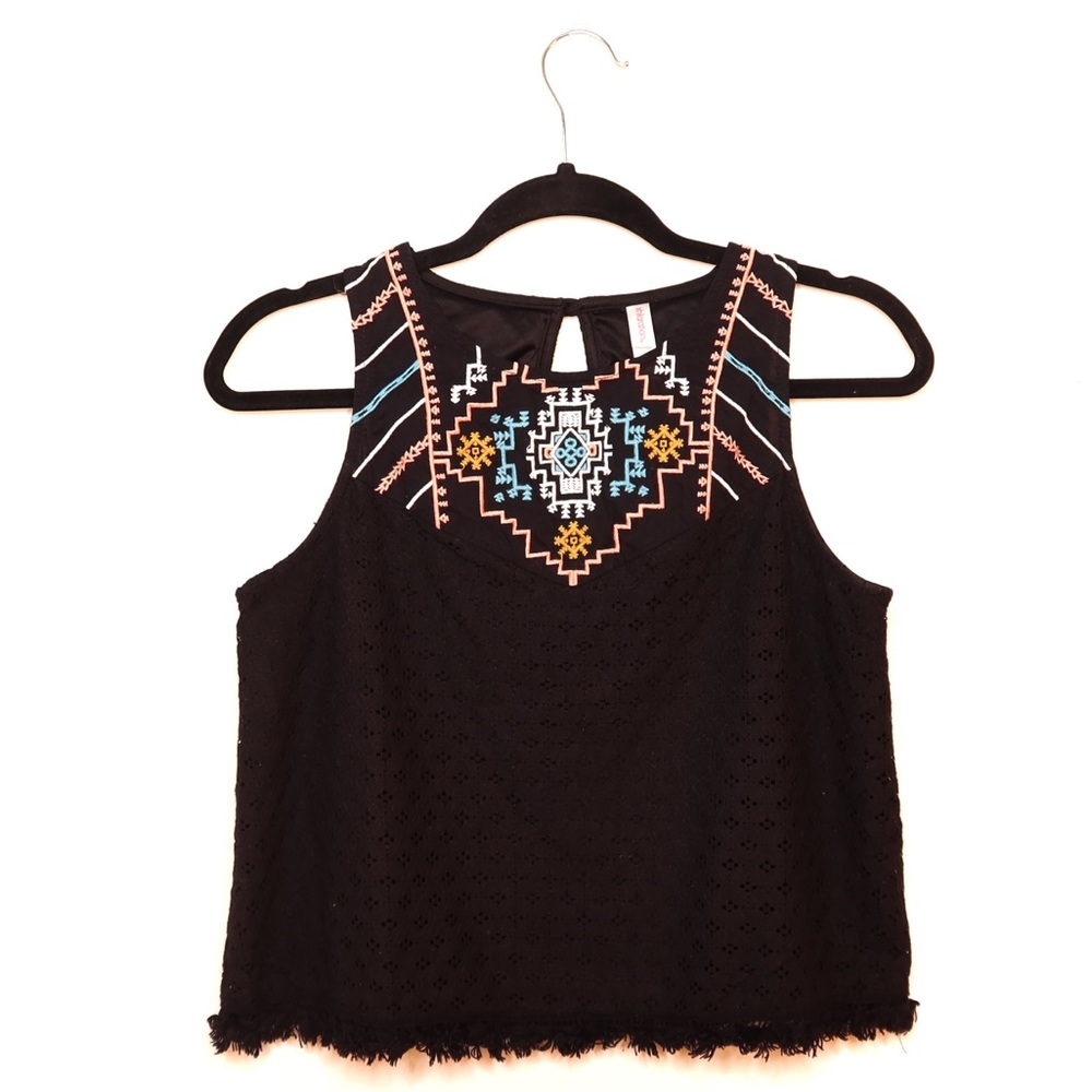 Black Eyelit Tank Top